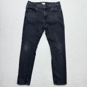 Sun + Stone Mens Slim Fit Black Jeans 34x32 Cotton Blend Denim Pants Fits 32x29